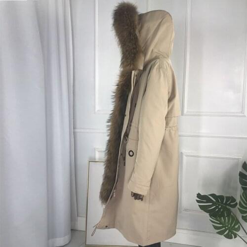 Real fur parka