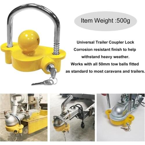 Anti-Theft Hitch Lock Coupling Lock Trailer Ball Parts Boat Motorcycle Tow Ball Caravan Camping Anti Theft Trailer Accessories