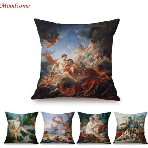 Renaissance Rococo Court Luxury Francois Boucher Oil Painting Sofa Throw Pillow Case Vintage Venus Home Decorative Cushion Cover