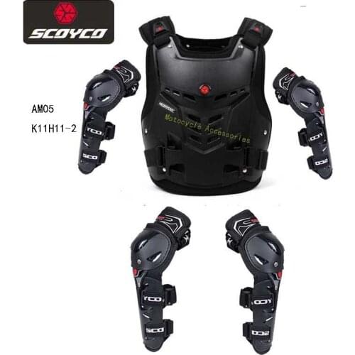 SCOYCO Motorcycle armor Knee Elbow M05 K11H11-2 Motocross armors support MOTO Riding protective device made of PP size M L XL