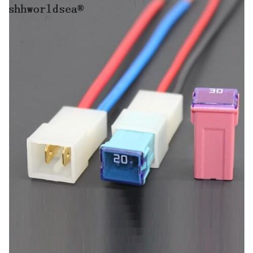 Shhworldsea 1set=1pcs fuse +1pcs fuse box choose from long type MAX Large Size Auto Fuse Car Blade Fuses 20A 30A 40A 50A 60A