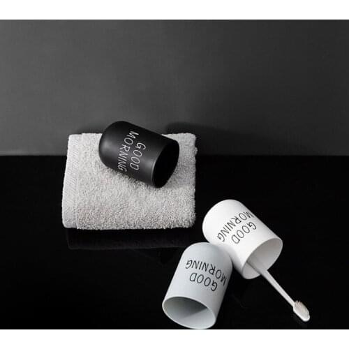 1PCS Nordic Style Portable Washing Cup Plastic High Bottom Toothbrush Holder Cup For Home Durable Tooth Cup With Simple Pattern