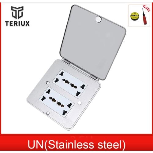 Universal silvery floor outlet countertop receptacle outlet clamshell ground floor socket box