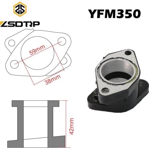ZSDTRP For Yamaha YFM350FX Wolverine 1995-2009 YFM350X Warrior 1987-2004 Carburetor Intake Manifold Interface Adapter Boot Joint