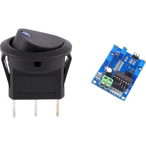 1 Pcs 12V LED Inverter Rocking Rocker Switch ROUND SPST ON-OFF & 1 Pcs ICL8038 Signal Source Waveform Signal Generator