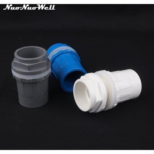 1pc NuoNuoWell PVC 40mm Fish Tank Joint Thickened Aquarium Water Inlet Lengthened Adapter Water tank Outlet 1 1/4" Drainage