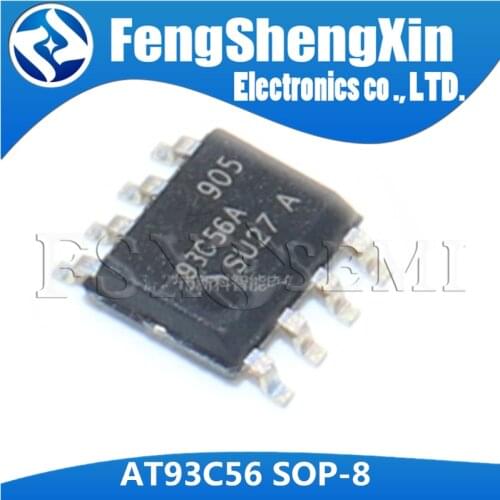 10pcs/lot AT93C56 93C56 SOP-8 EEPROM (256x8)/(128x16) 2K AT93C56A-10SU-2.7 93C56A SOP8