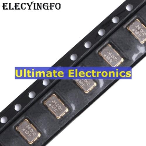 10pcs SMD Active Crystal 5032 24.000MHz 25PPM 3.3V 5.0*3.2mm 4feet