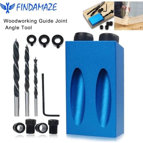 15 Degree Woodworking Angled Hole Fixture 6/8/10mm Drill Bit Locating Pin Screw Drill Fixture Fine Angle Woodworking Kit