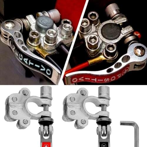 2Pcs Battery Terminal Connector Clamp Quick Release Copper Adjust Disconnect Tool for Boat Repair Auto Accessories Wholesale