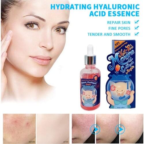 50ml Korean Face Serum Shrink Pores Hyaluronic Acid Whitening Moisturizing Facial Essence Brighten Skin Tone Skin Care TSLM2