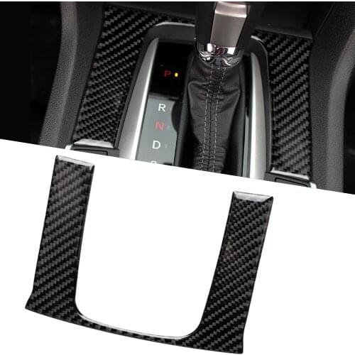 ABS Car Shift Gear Cover Panel Interior Moulding Trim For Honda Civic 10th 2016 2017 2018 2019 Carbon Fiber Style