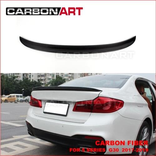 AC Style spoiler for 5 Series G30 Carbon Fiber Rear Trunk Wing Spoiler for bm w 5 Series G30 G38 Convertible 520i 528i 535i