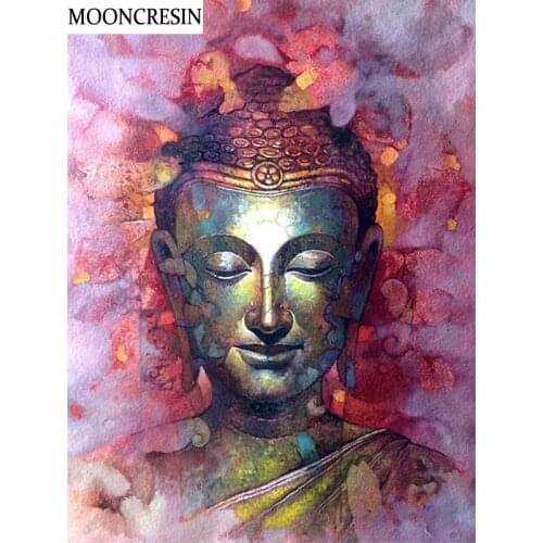 5D Diy Diamond Painting Buddha Full Square Rhinestone Mosaic Craft Decoration Home Diamond Embroidery Cross Stitch New Year Gift