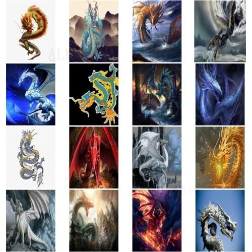 Bead Embroidery Diamond Painting Animal Dragon Mythology Cross Stitch Set Painting Home Decoration Square Diamond Round Diamond