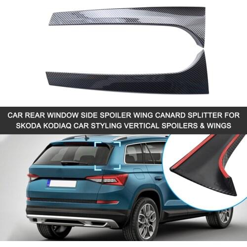 Car Rear Window Side Spoiler Wing Canard Splitter For Skoda Kodiaq Car Styling Vertical Spoilers & Wings