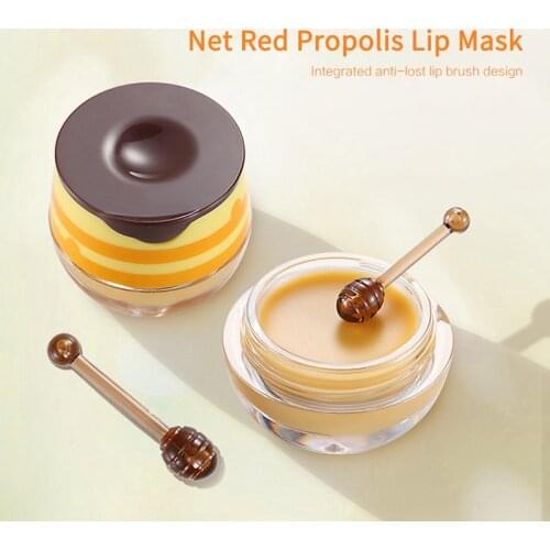 Propolis Lip Balm Moisturizing Lip Mask Nourishing Anti-wrinkle Anti-cracking Unisex Lip Care Makeup Maintenance TSLM1