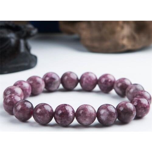 Free Shipping 10mm Natural Watermelon Tourmaline Stone Bracelet Rose Red Crystal Round Beads Stretch Charm Bracelet Femme