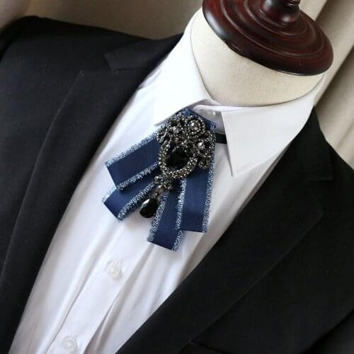 Free shipping new fashion Mens best man groom black male handmade bow tie shirt men wedding Korean high-end British bow female