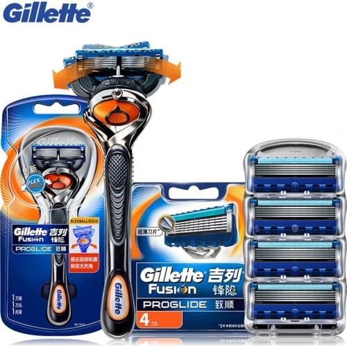 Gillette Fusion Proglide Flexball Shaving Razor Blades Men Professional Razor Shaver Blades Shaving Razor Set 1 Handle 5 Blades