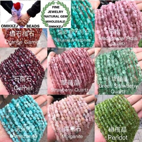 OMHXZJ Wholesale ZB178 6X8mm DIY Bracelet Necklace Jewelry Making Accessories Natural Stone Hot Fine Mixed Stone Jasper Beads