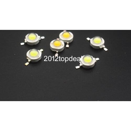 Lot 10 20 50 100pcs 1W 3W White Warm White Cold White 200~260LM LED CHIP Bulb Light Lamp 3000k 4500k 10000k 20000k 30000k