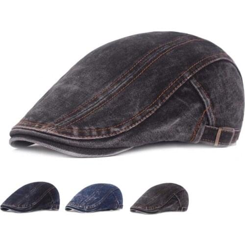 Demin Beret Cap Summer Sun Peaky Blinders Hats for Men Women Trucker Mesh Cap Adjustable Ivy Newsboy French Flat Cap Berets 2021