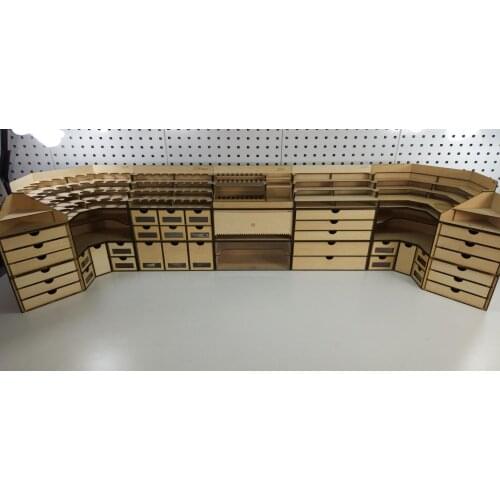 Wooden model ship accessory combination tool table modular desktop tool table paint rack wood kit
