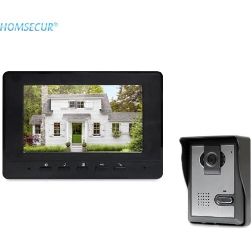HOMSECUR 7inch Wired Video Door Phone Intercom System with Intra-monitor Audio Intercom : XC005+XM707-B