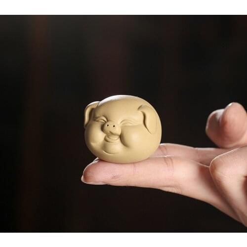 Ceramic Tea Pets Creative and Personalized Pig Ornaments Can Raise Lucky Tea Sets Ornaments Tea Table Accessories Gadgets