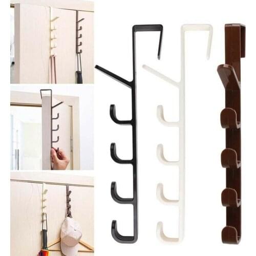 Creative Home Storage Organization Five Section Hooks For Bags 3 Bedroom Color Hanger Door Hooks Hanging Rack Holder Clothe C1S3