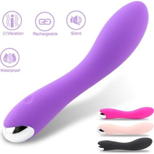 Powerful Vibrator Toy USB Rechargeable 10 Speed Strong Vibrator Silent Waterproof Vibrator safe toys for Women Body Massager