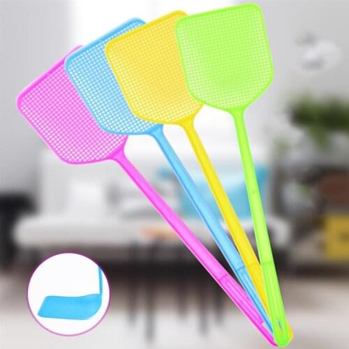 2pcs Plastic Fly Swatter Manual Swat Mosquito Pest Control With Long Handle Pest Control Tools Home Supplies Random Color