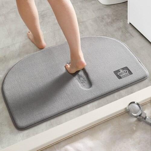 Toilet Floor Mat Bathroom Absorbent Door Mat Entrance Quick-Drying Foot Mat Toilet Non-Slip Carpet Entrance Toilet Mat