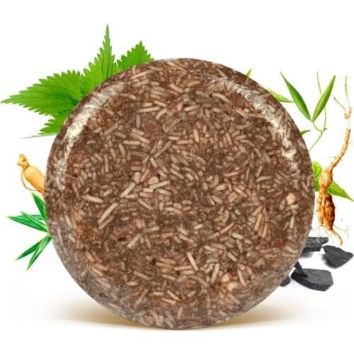 New Polygonum Hair Darkening Shampoo Bar Soap Natural Organic Mild Formula Hair Shampoo Hair Restores Natural Hair Color Repair
