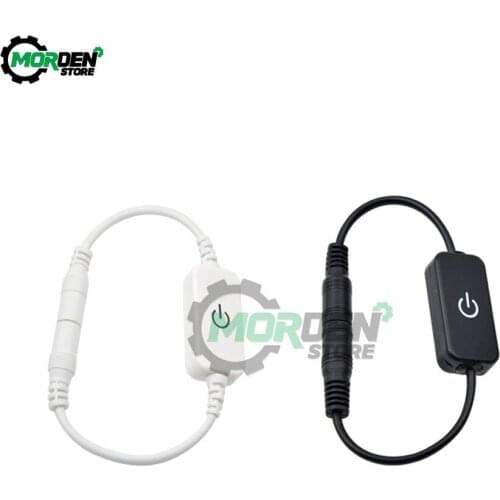 New LED Strips DC 12-24V Power Adapter DC plug Cable Connector Inline Cable 2 Type 5.5x2.1mm 12V Power Switch Cable Dropship