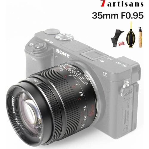 7artisans 35mm F0.95 Camera Lens for Sony E A6300 Nikon Z6 Z7 Olympus Lumix M4/3 GH4 GH5 Fuji XT3 XT4 Canon EOS-M Mount Camera