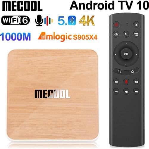 MECOOL KM6 ATV Amlogic S905X4 AV1 Smart TV Box 2.4G 5G WiFi 6 Android 10.0 4K HD TVBOX 4GB 64GB 1000M LAN BT5.0 Set Top Box 2021