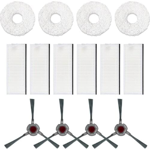 14Pcs Side Brush HEPA Filter Mops for ECOVACS Deebot N9+ Accessories Robot Vacuum Cleaner Replacement