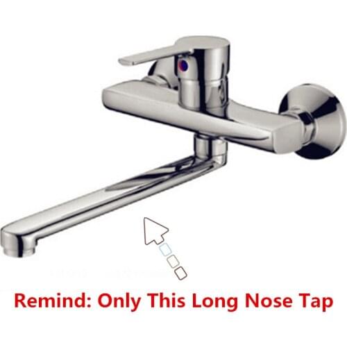 Faucet Long Nose Outlet Shower Tap Cocina Torneira Swivel Nozzle Taps Stainless Steel Kitchen Accessories 360 Rotate