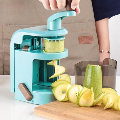 Spiral Vegetable Slicer with 4 Rotating Blades Multifunction Fruit Potato Cucumber Carrot Cutter Adjustable Peeler Kitchen Tools