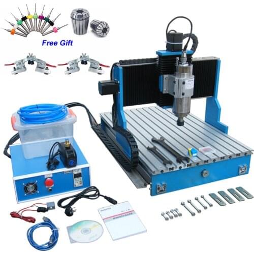3axis CNC Lathe Woodworking Machine Linear Guide Rail 1.5KW 4 Axis 6040 Engraving USB / Parallel port