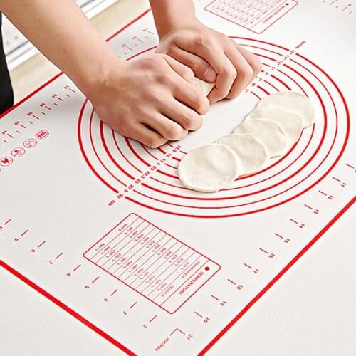 Thick Non-stick Silicone Baking Mat With Scale Rolling Dough Pad Kitchen Cooking Tools Utensils Kneading Accessories 40*60cm