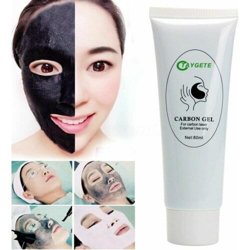 10pcs/Lot 80ml Carbon Laser Cream Black Doll Skin Rejuvernation Whitening ND Yag Laser Carbon Gel Cream Deep Cleansing