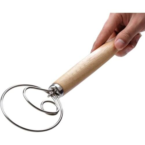 Kitchen Stainless Steel Danish dough whisk