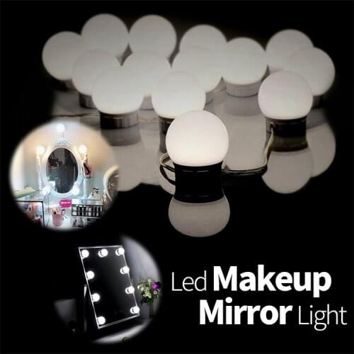 Makeup Mirror Vanity Wall Lamp LED 20W Led Light Bulbs Hollywood Style Led Lamp Touch Switch USB Cosmetic Lighted Dressing Table