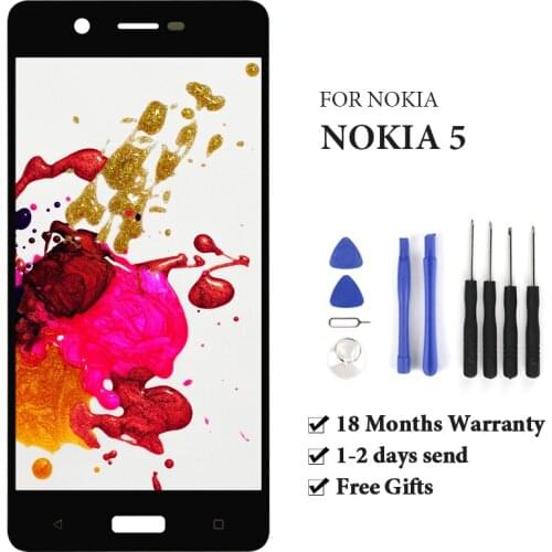 For Nokia 5 TA-1024 TA-1027 LCD Touch Screen Black White No Dead Pixel TA-1044 TA-1053 Display Digitizer Assembly Replacement