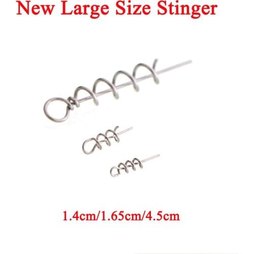 100Pcs Fishing Hook Centering Pins Spiral Fishing Bait Stainless Steel Spring Crank Lock Pins For Soft Lure Fishing Accessories