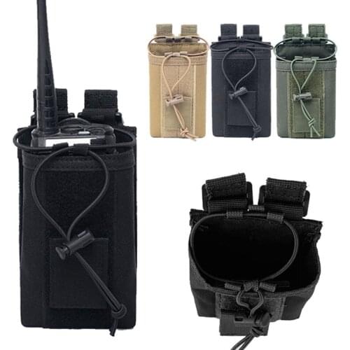 1000D Tacical Molle Radio Pouch Walkie Talkie Holder Bag Police Radio Intercom Pouch For Plate Carrier Hunting Magazine Pouch