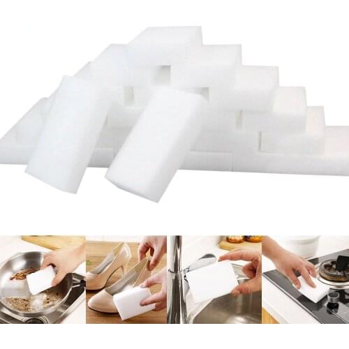 45Pcs White Magic Sponge Eraser Cleaning Melamine Foam Cleaner Kitchen Scouring Pad Oil Dirty Washcloth Dish Bowl Washing Tool